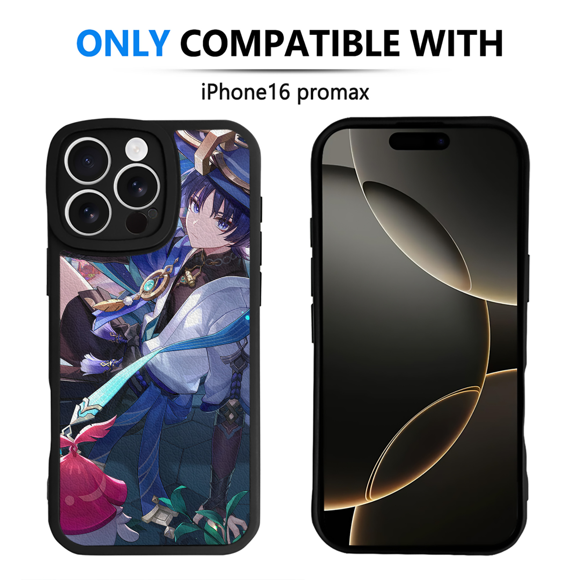 げんし神 genshin 【iPhone 16シリーズ対応】シリコンスマホケース（レザー調） 材質：シリコン